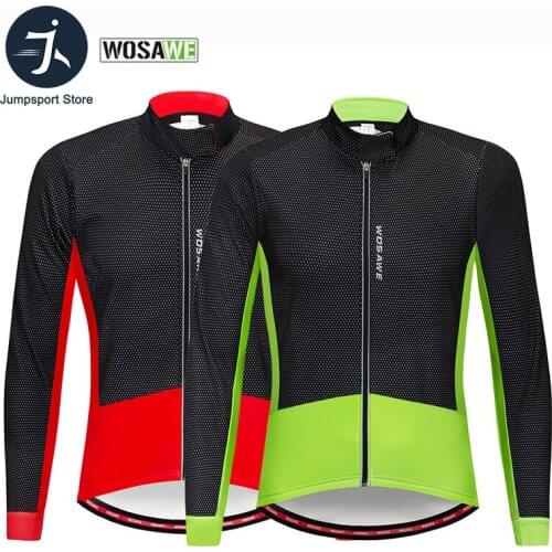 WOSAWE Men Women Autumn Winter Warm Fleece Jacket MTB Quick Dry Cycling Jacket Ropa Ciclismo Windproof Long-sleeved Jackets Coat