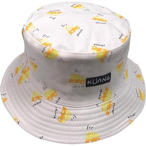 Women Banana Chips Double Side Folding Fisherman Sun Hat Outdoor Bucket Cap