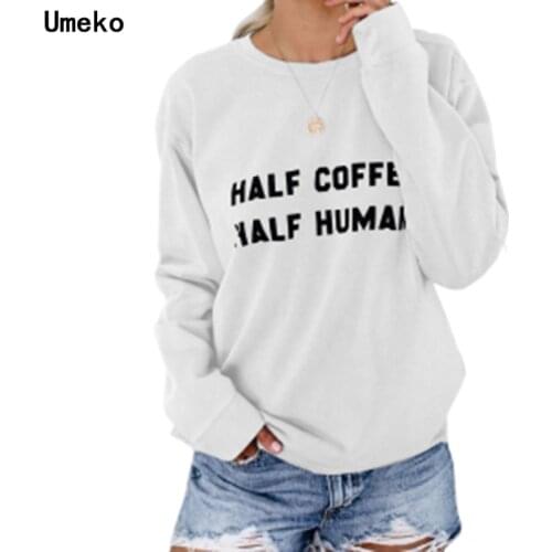 Umeko 2020 Autumn and Winter Women Fashion Loose Knitted Sweater Long Sleeve Letters Print Pullovers Casual Street Sweater Tops