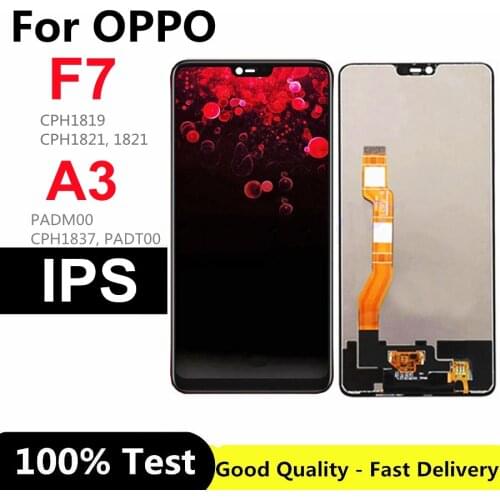6.2" A3 LCD For OPPO F7 LCD Display CPH1819 CPH1821 Touch Screen Digitizer Assembly with Frame For OPPO A3 LCD