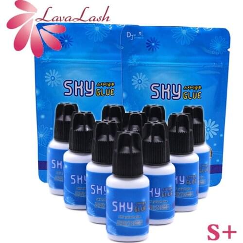 100 Bottles Korea S+ Sky Glue For Eyelash Extension Fast Drying Professional Eyelash Glue 5ml False Eyelash Makeup Tools Shop