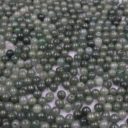 Fine 100% Natural Grade A Jade / Jadeite Beads Oil-green Round Beads 5mmW (Wholesale) High-quality Jade