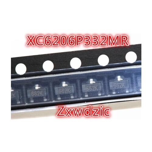 100pcs XC6206P332MR SOT-23 SOT XC6206P332 SOT23 XC6206 SMD(662K) 3.3V/0.5A new and original