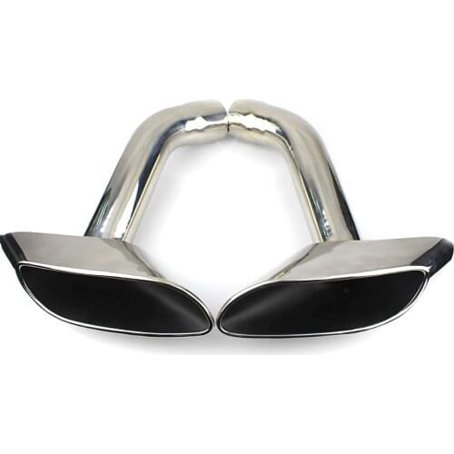 2PCS Excellent Fitment Exhauste Tips 304 Stainless Steel Sport Exhaust tail Pipe Muffler Tips For BMW E71 X6