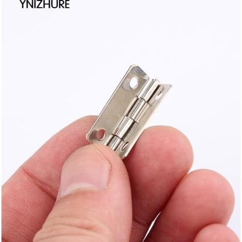 50pcs YNIZHURE 24*18mm Silver Door Cabinet Drawer Jewellery Box Mini Hinge