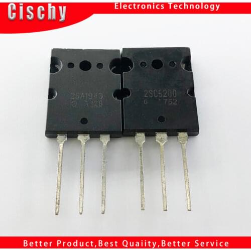 6PCS 2SA1943 TO-3P 2SC5200 TO-3PL=3pair ( 3PCS C5200 + 3PCS A1943 )