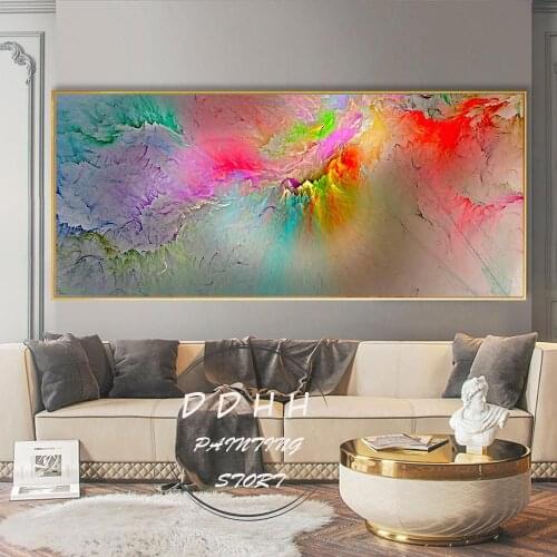 Abstract Landscape Different Sky Colorful Clouds Canvas Painting Posters Print Modern Wall Art Pictures For Living Room Decor