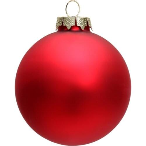 Free Shipping -100/Pack, Home Event Party Christmas Xmas Decoration Ornament Painted 80mm Chinese Red Glass Ball - Matte