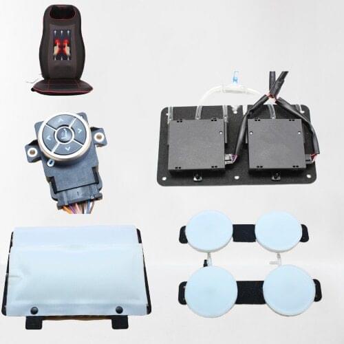 Electric seat air bladder pillow lumbar Massage support Car auto 4 way seat back headrest waist pillow back cover universal