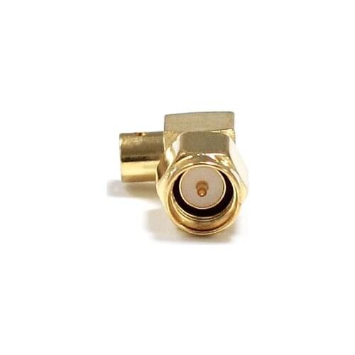 1pc SMA Male RF coax Connector Right Angle Type 90-Degree solder for semi-flexible Cable RG402.141" goldplated Wholesale