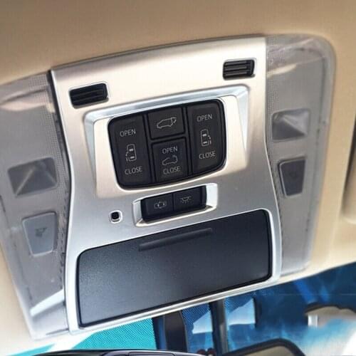 ABS Matte For Toyota Alphard 2016 2017 2018 Car front reading Lampshade panel Cover Trim car styling auto accessories 1pcs