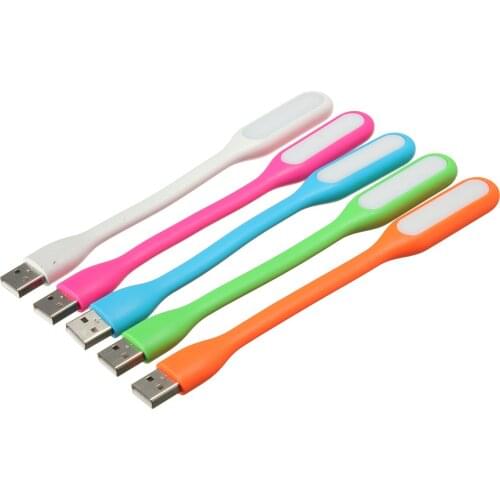 Mini Adjustable Flexible USB LED Light Lamp Powerbank PC Notebook Perfect for Night Working Book Reading Light 5 Colors