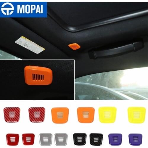 MOPAI Interior Mouldings for Challenger 2015+ Car Roof Microphone Speaker Decoration Cover Sticker for Dodge Challenger 2015