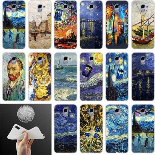 Soft Phone case Cover Doctor who van gogh Art FOR Coque Samsung Galaxy J6 J4 J8 J7 2018 Plus J3 J5 J7 Prime Pro 2017 2016 Casse