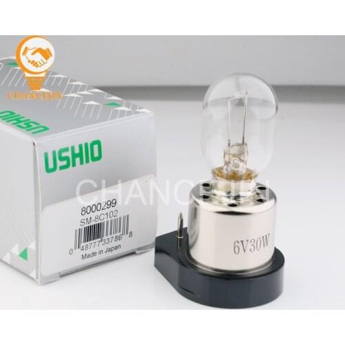 Original USHIO LS30 SM-8C102 LW-07 6V30W halogen bulb be used for Olympus inverted microscope BHA BHB IMT