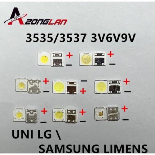 50-100PCS For LG UNI LUMENS SAMSUNG LED brand new and original 1W 3V 2W 6V 3535 2.4W cool white LCD backlight TV application