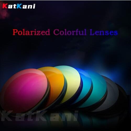 KatKani 1.50/1.56/1.61/1.67 Polarized Colorful Sunglasses Myopia/Hyperopia/Astigmatism Customized Hardened Lenses 1 Pair