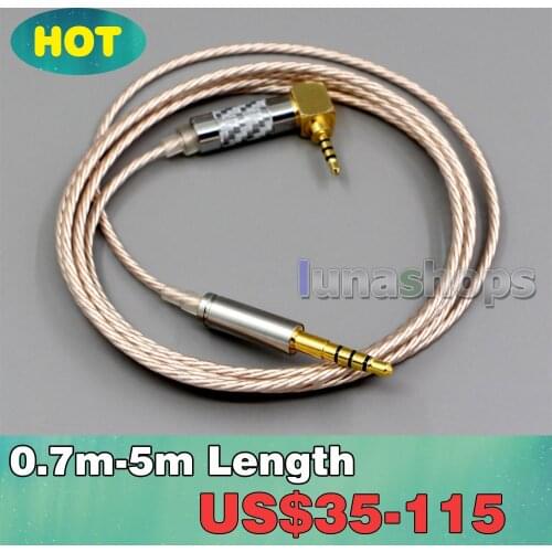 Hi-Res Silver Plated XLR 3.5mm 2.5mm 4.4mm Earphone Cable For Fostex T60RP T20RP T40RPmkII T50RP Headphones LN006374