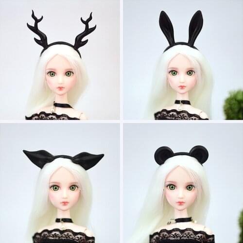 6 colors head wear / rabbit ears hair band headband doll accessories for 30cm barbie xinyi Fr doll Head circumference less14.5cm