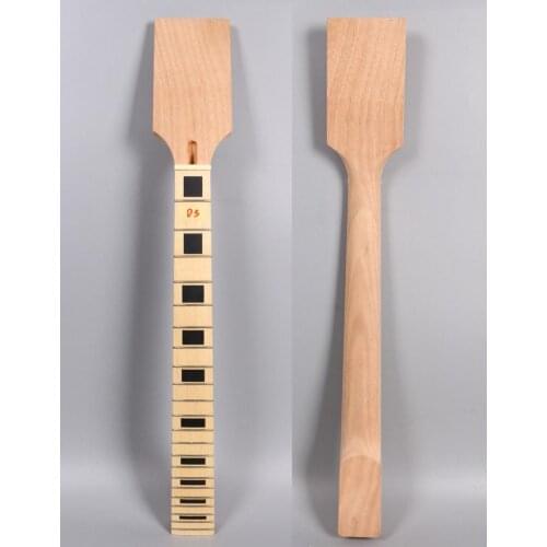 Unfinished guitar neck 22fret 24.75inch Mahogany Maple Fretboard Paddle head Bolt on Truss rod guitar parts