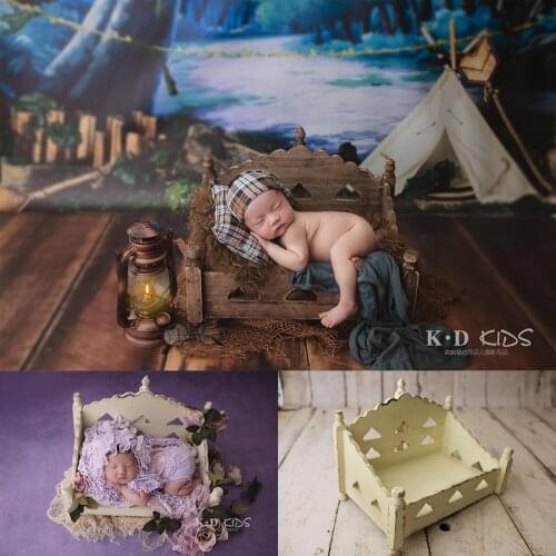 Retro hollow bed newborn photography props KD props