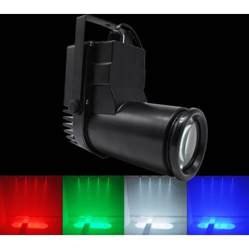 RGBW 4 IN1 Pinspot Light 10W Cree LED Beam Spotlight DMX512 Colorful Stage Lighting for DISCO DJ KTV Bar Club Dance Party Show