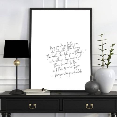 May You Always Be Typography Quote Prints Morgan Harper Nichols Quotes Poster Positive Wall Art Canvas Painting Home Wall Decor