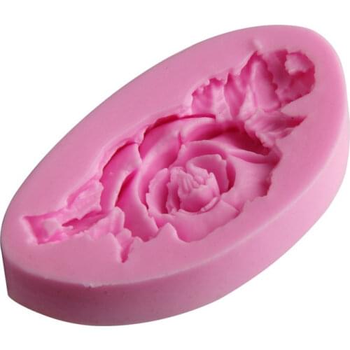 Rose Flower Chocolate Silicone Fondant Cake Pastry Mould Biscuits Ice Cube Candy Molds Baking Cake Decoration Tools Clay Soap