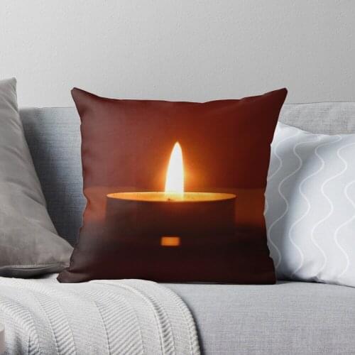 Candle Light Throw Pillow Cushion Cover Polyester throw pillows case on sofa home living room car seat decor 45x45cm
