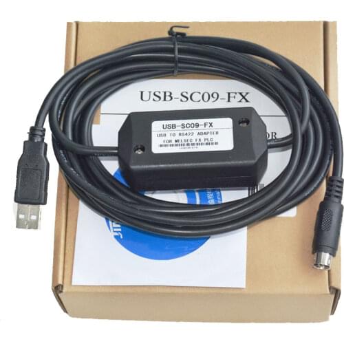 USB-SC09-FX For Mitsubishi PLC Programming Cable FX0N FX1N FX2N FX0S FX1S FX3U FX3G Series Communication Cable windows7/10