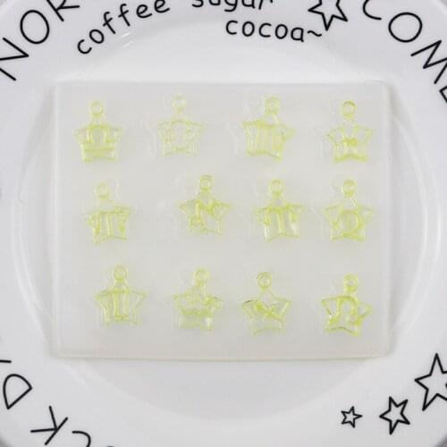 Spot Wholesale 12 Constellation Five-Pointed Star Fondant Silicone Mold Cake Decoration Epoxy Mold XGY-313