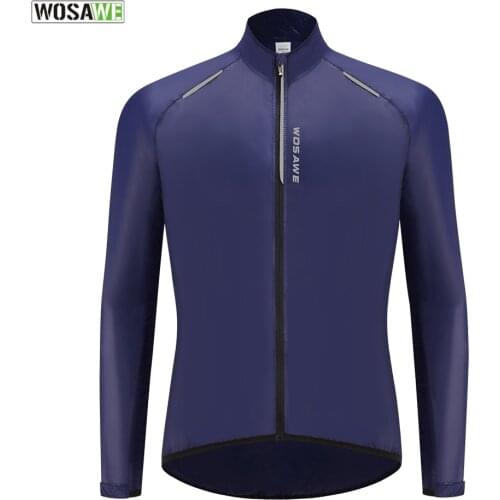 WOSAWE Ultra-Light Cycling Jacket Long Sleeve Windproof MTB Road Bike Jacket UV Protect Breathable Sport Windcoat Bicycle Jacket