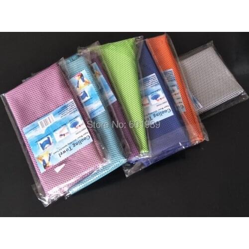 10Pcs Mixed Color Cool Towel Sport Ice Towel Cooling 90*30cm Summer Cooler Towel Reusable