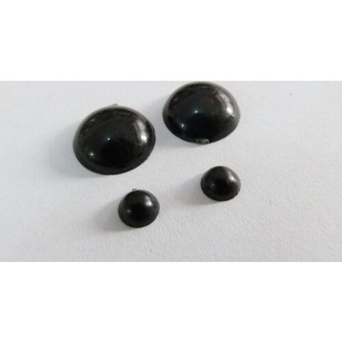 100pcs/lot 4/5/6/8/10/12/14/16/18mm flat round shape full black toy eyes for diy doll accessories size option