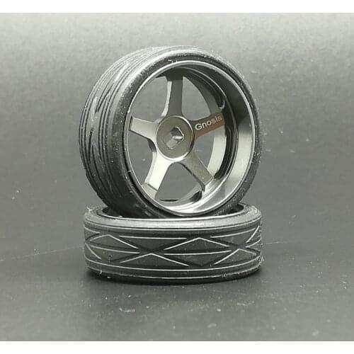 4pcs/lot 2 narrow 2 wide Upgrade 1:28 MINI-D MINI-Q MINI-Z High-precision drift Full metal wheel rubber skid tire OD 22mm