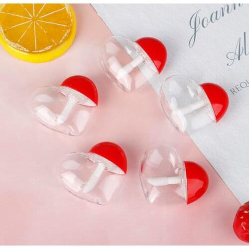 5ml 5/10Pcs Cute Love Heart Shaped Plastic Lip Gloss Tube Bottle Empty Cosmetic Container Makeup Organizer