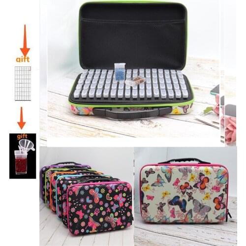 80 boxes of diamond painting box diamond embroidery accessories diamond mosaic butterfly handbag container storage box handbag t