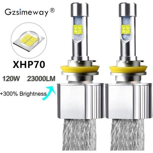 Car Light H7 LED H4 H11 9005 D2S D2H 9012 LED Headlamp Bulbs XHP70 6000K 120W 23000LM H8 H9 HB3 HB4 Auto Headlight Fog Lamp 12V
