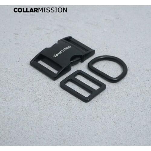 Black engraving buckle 25mm (metal buckle+ adjust buckle+ D ring ) for DIY dog collar student bag webbing DIY accessories