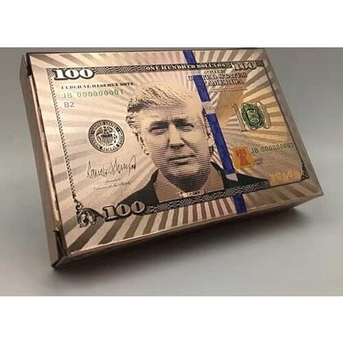 Donald Trump Waterproof Plastic Playing Cards Color Gold Foil Poker Deck Game