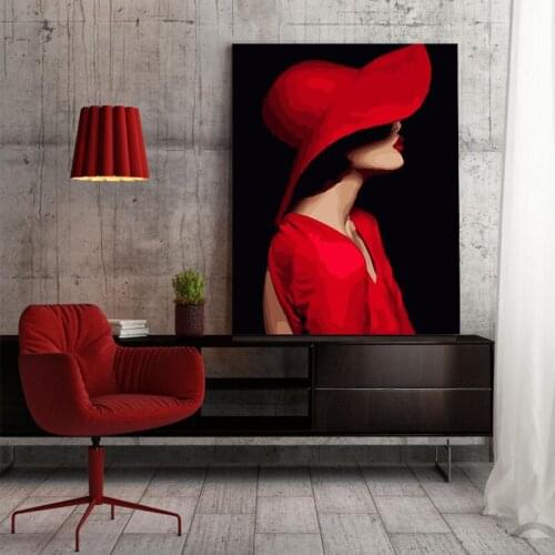 Beauty decoration painting, coloring, quick painting, sexy and glamorous paint by number art painting by numbers