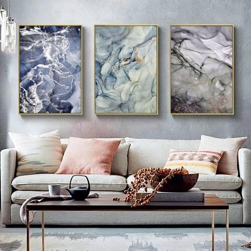 Marble Texture Canvas Painting Abstract Art Posters Prints Modern Nordic Natural Landscape Painting Wall Picture for Living Room