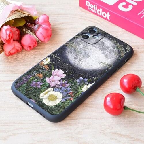For iPhone Midnight In The Garden Ii Print Soft Matt Apple Case