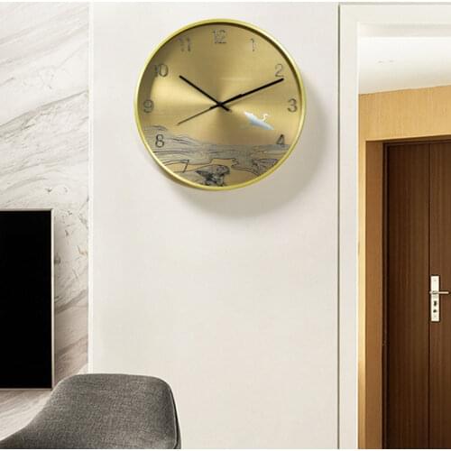 Chinese Style Silence Wall Clocks Digital Metal Creativity Decorate ART Wall Clocks Modern Simple Wandklok Home Fashion EK50bgz