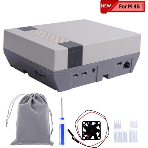 NESPi 4 Case Safe Reset Shutdown LED Indicator Retroflag SSD Aluminum Heat Sink Cooler Cooling Fan for Raspberry Pi 4B
