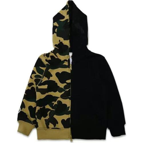 New Kids Boy Girls Camo Animal Black Gray Hoodie Tops Zipper Coat Casual Jacket More Style Baby Children Clothes