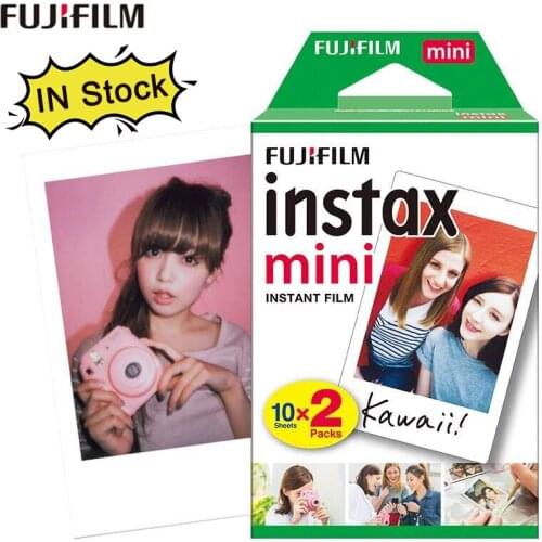 Original 20 sheets Fujifilm Instax mini 8 films white Edge 3 Inch for Instant Camera 7 9 25 50s 70 90 sp-1 sp-2 Photo paper