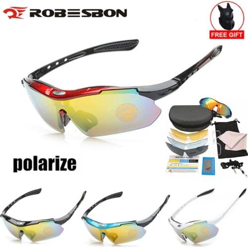 5 Lens Polarized Cycling Sun Glasses Outdoor Sports Bicycle Glasses Men Women Bike Sunglasses Goggles Eyewear Myopia Frame