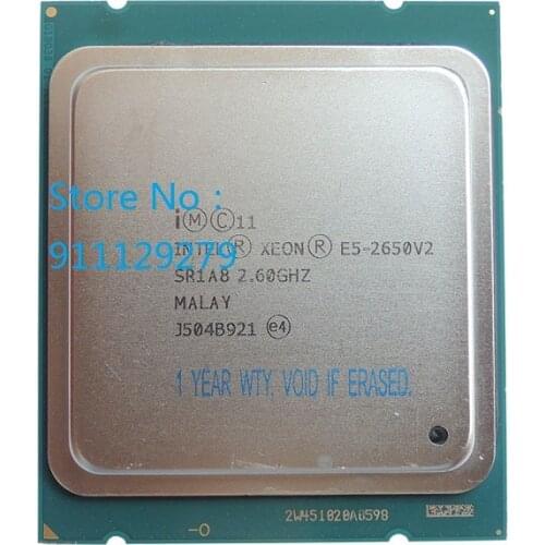 Xeon Processor E5-2650 V2 SR1A8 E5 2650 V2 CPU 2.6GHz LGA 2011 Octa Core Desktop processor e5 2650V2