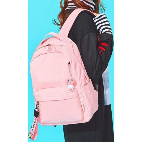 Korean Simple Backpack Female School Laptop Backpack for Teenagers Travel Bagpack Stachels Rucksack Mochila Waterproof Schoolbag